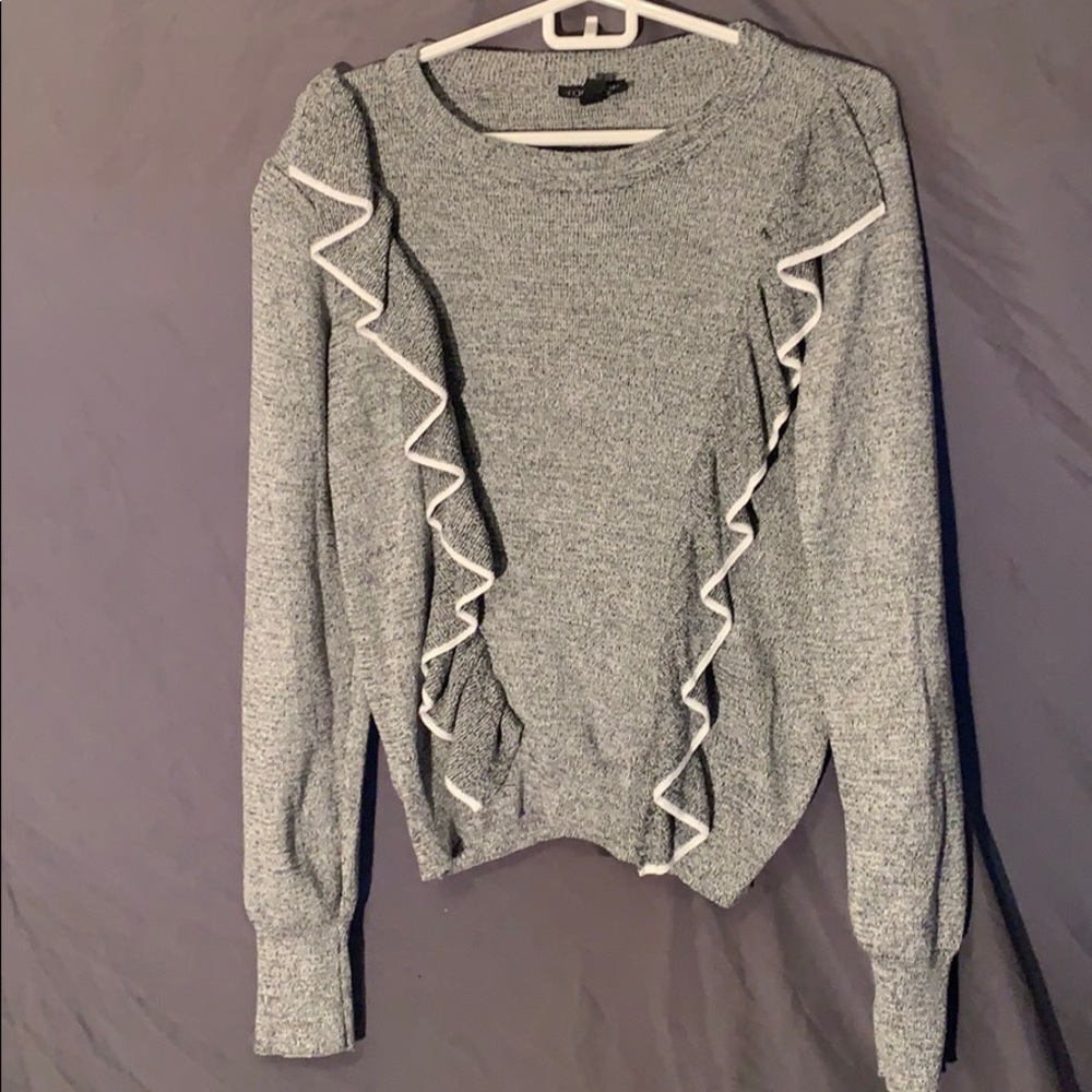 Topshop ruffle sweater size 6